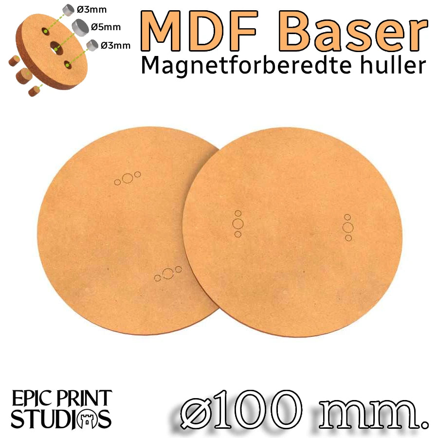 100 mm Runde HDF Baser
