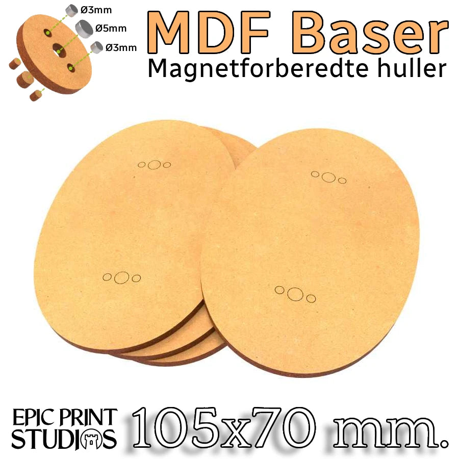 105x70 mm Ovale HDF Baser