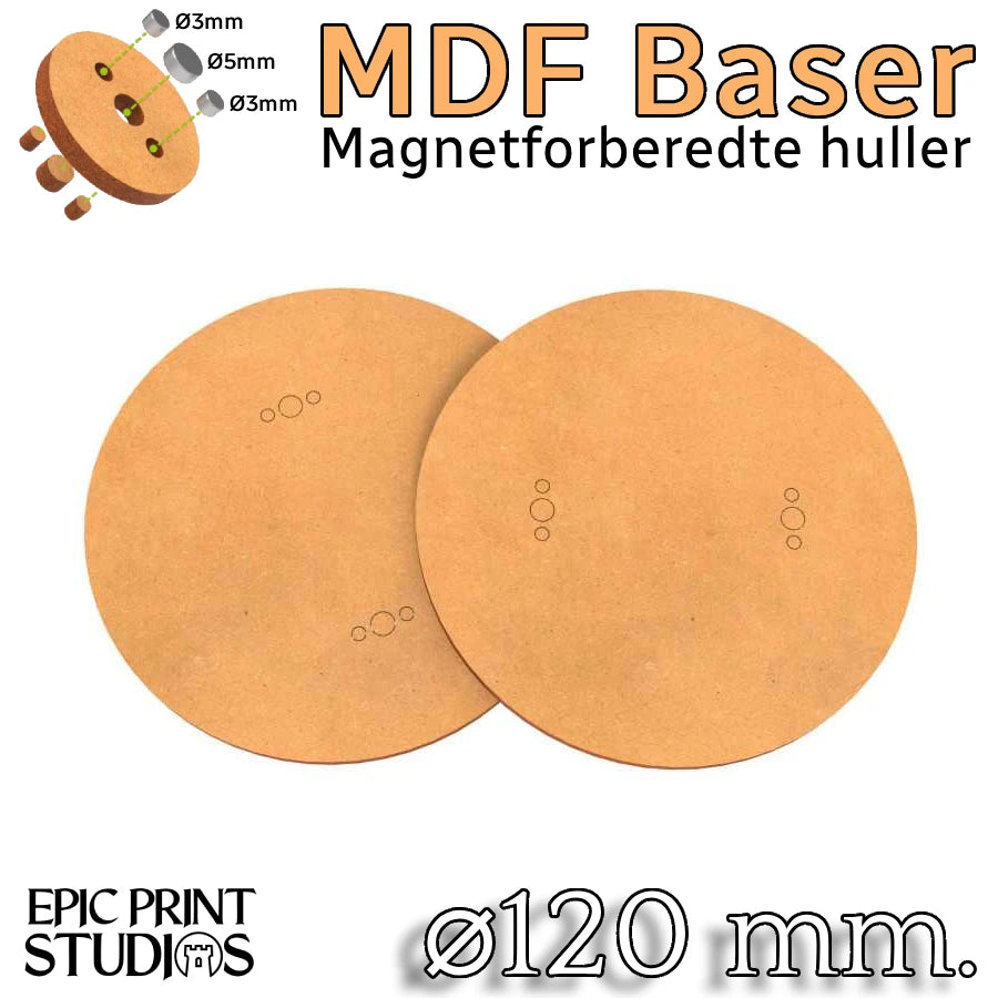 120 mm Runde HDF Baser