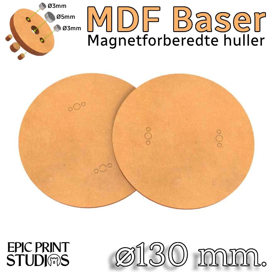 130 mm Runde HDF Baser