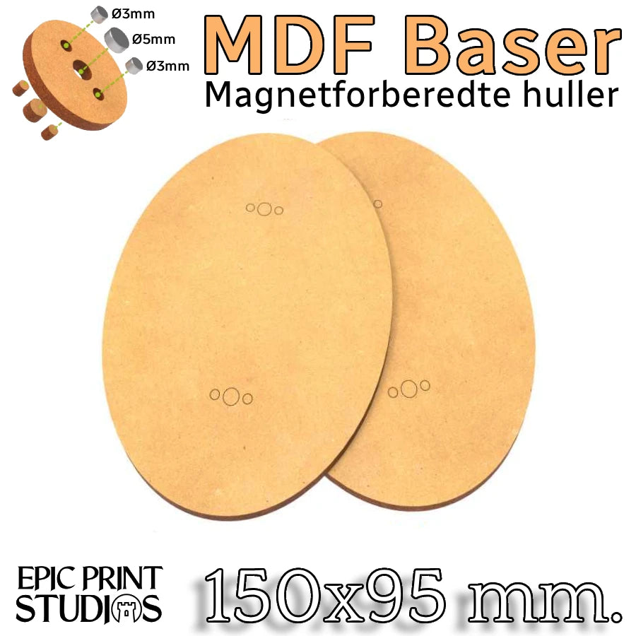 150x95 mm Ovale HDF Baser