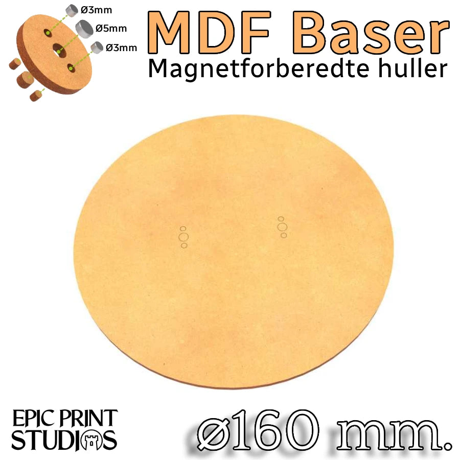 160 mm Runde HDF Baser