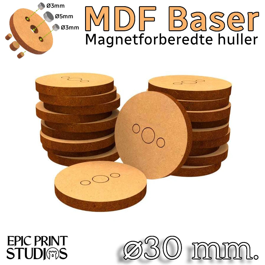 30 mm Runde HDF Baser