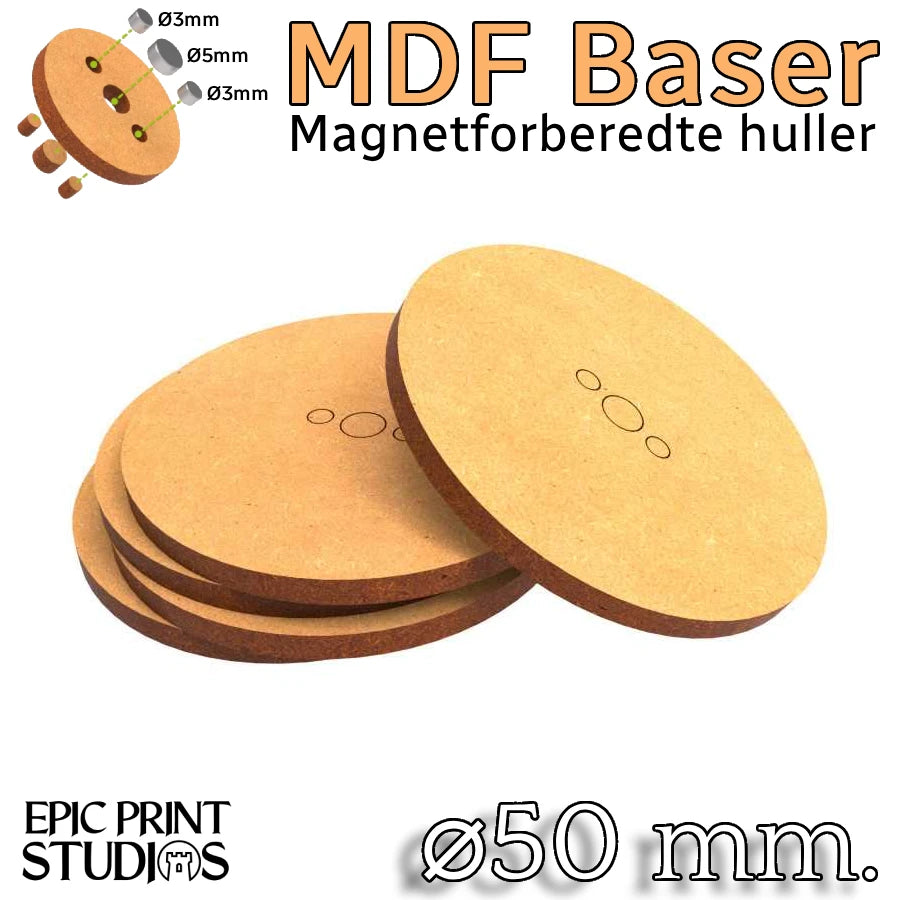 50 mm Runde HDF Baser