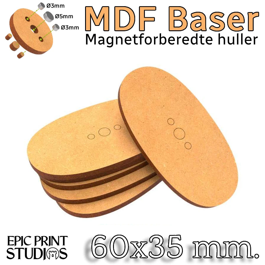 60x35 mm Ovale HDF Baser