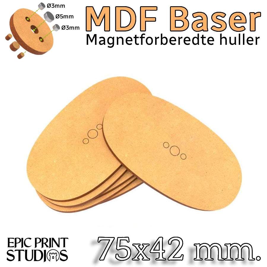 75x42 mm Ovale HDF Baser