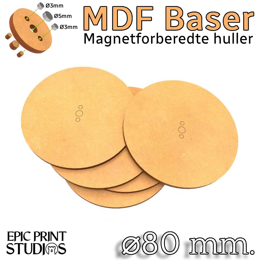 80 mm Runde HDF Baser