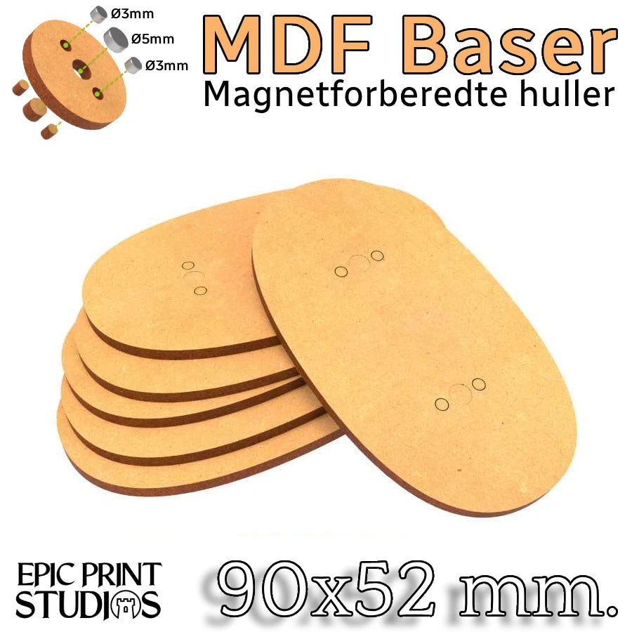 90x52 mm Ovale HDF Baser