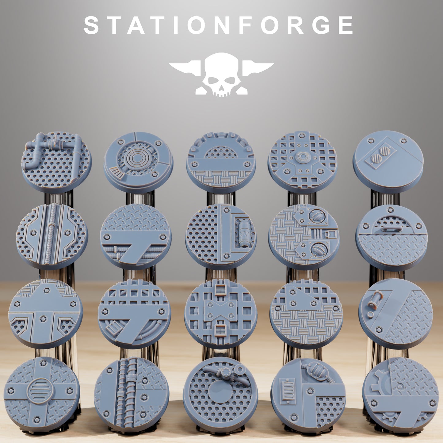 Industrial Bases: 25 mm.