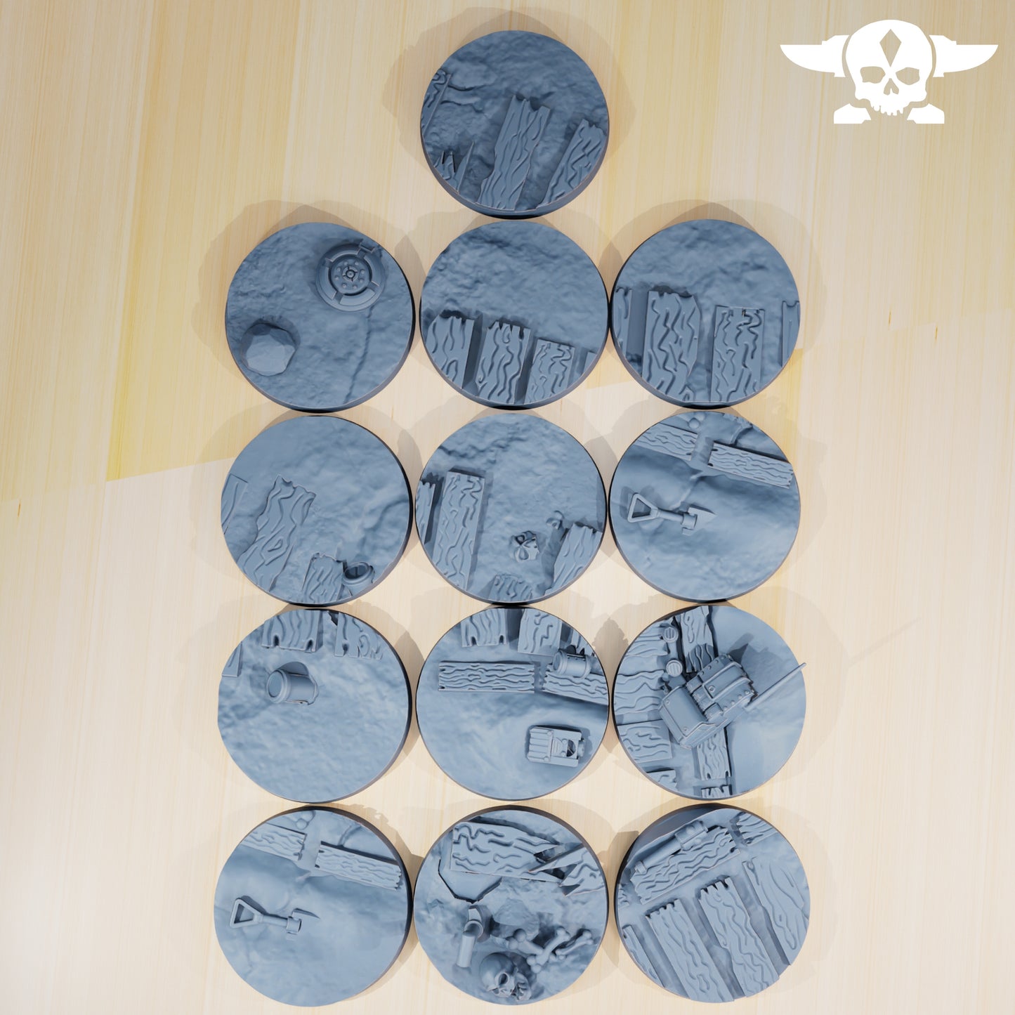 Trench Bases: 25 mm.