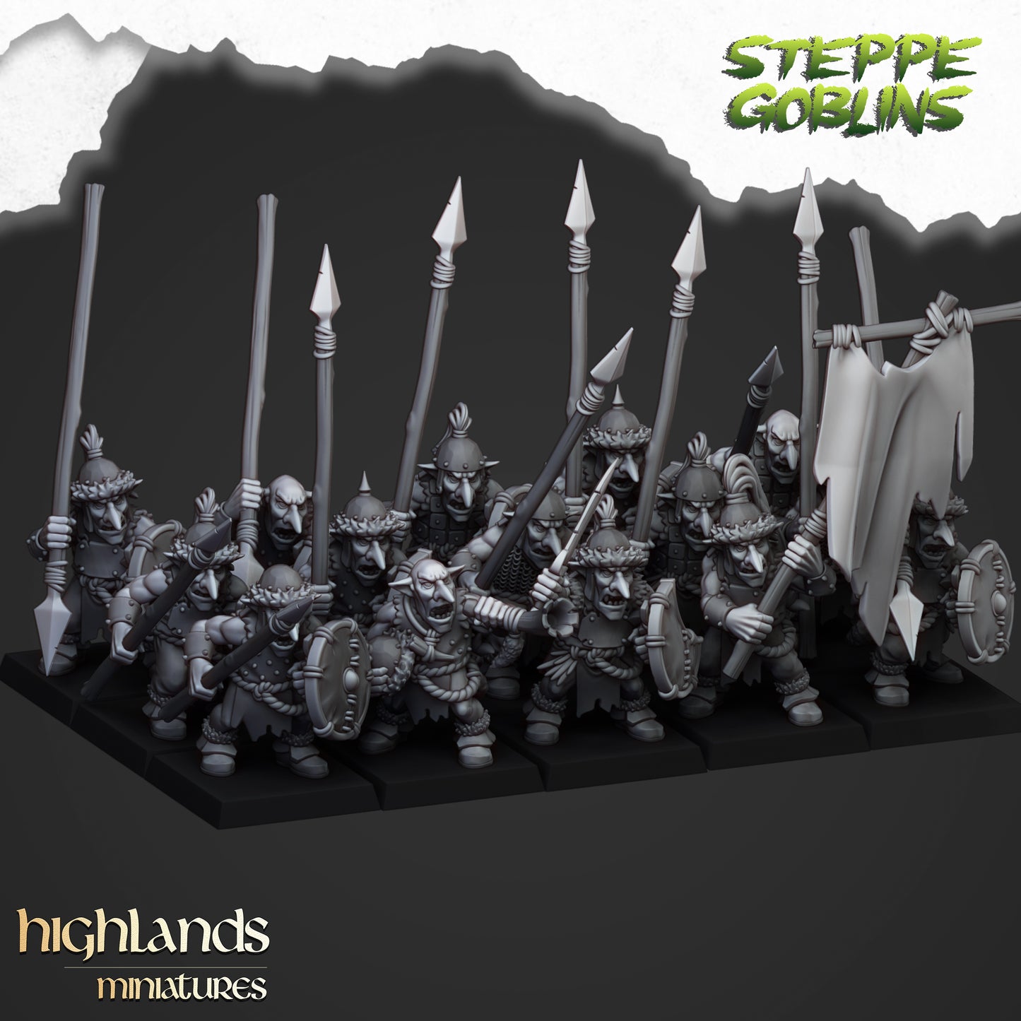 Steppe Goblins with Spears & Shields